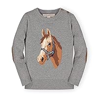 Hope & Henry Girls' Intarsia Horse Sweater