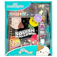 SQUISHMALLOWS Original DIY Journaling Kit, Includes Craft Supplies Like Cute Stickers for Journaling, Sketch Pad, Cam The Cat Charm, Keychain, Fun Scrapbook Kit, Girl Gifts, Art Set