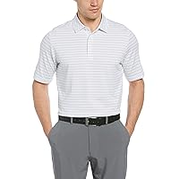 Callaway Men’s Fine Line Ventilated Stripe Short Sleeve Golf Polo Shirt, Stretch Fabric, Swing-Tech, Opti-Dri Technology