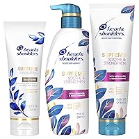 Head and Shoulders Supreme Anti Dandruff and Scalp Care Shampoo and Conditioner & Scalp Scrub Treatment, with Argan Oil, Bundle