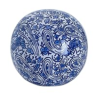 Mikasa Blue and White Flower Ceramic Decorative Sphere