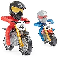 Race and Wheelie Competition Set, Includes Ricky Carmichael and Ken Roczen Bikes and Deluxe Ramp, Kids Toys for Boys Aged 3 and Up