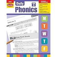 Evan-Moor Daily Phonics, Grade 3, Homeschooling & Classroom Resource Workbook. Phonemic Awareness, Decoding, Word-Study, Teaching Editions, Reproducible Worksheets