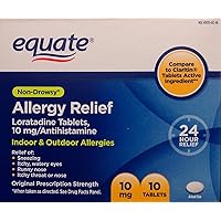 Equate Non Drowsy Allergy Relief 10mg/10 tabs