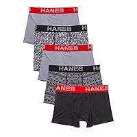 Hanes Boys X-Temp Performance Stretch Boxer Briefs 5-Pack, 2XL, Assorted
