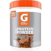 Gatorade Whey Protein Powder, Chocolate, 22.4 Ounce (20 servings per canister, 20 grams of protein per serving)