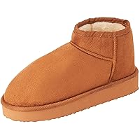 Women's Slippers - Plush Faux Shearling Fuzzy Slipper Ankle Booties - Cozy Indoor Outdoor Slip On House Shoes (6-11)
