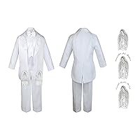 Baby Boy Christening Baptism Church White Tail suit Stole Virgin Mary Maria Sm-7