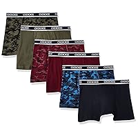 CHEROKEE Boys' Little 6-Pack Tag-Free Cotton Performance Boxer Brief Underwear