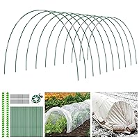 60 PCS Greenhouse Hoops for DIY Grow Tunnel, Fiberglass Garden Hoops Kit, Support Hoops Frame for Garden Netting Raised Bed Plant Row Cover, DIY Plant Support Garden Stakes, 10 Sets