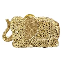 Elephant Evening Clutches Bags Metal Crystal Clutch Minaudiere Wedding Bridal Purses and Handbags