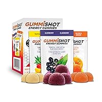 Energy Gummies, 225mg of Plant-Based Caffeine Chews per Pouch, Long Lasting Energy Boosters, Variety Pack (3ct, 9 Gummies)