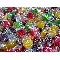 Assorted Fruit Buttons - 4 Pound Bag - Bulk Assorted Candies - Individually Wrapped Candies - By Queen Jax