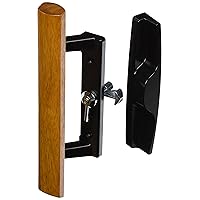 Wright Products - Surface Mounted Replacement Wooden Handle Sliding Patio Internal Door Latch Set, Black - Internal Sliding Glass Door Handle 3-1/2 Inch