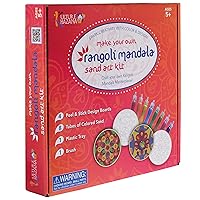 Make Your Own Rangoli Mandala Sand Art Ki - Mess-Free Craft, DIY Glitter Sand Art, India & South Asian Culture Activity, Kids Ages 5+