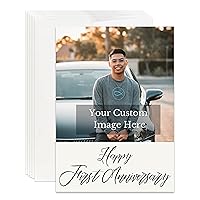 Personalized Christian Anniversary Card for Wife Husband Custom Your Photo Image Upload Your Text Greeting Card (Pack of 12)
