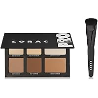 PRO Contour Palette & Contour Brush | Contour Powders & Highlighter Makeup | Mirror Compact