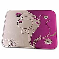 Delicate Pink and Cream Flowers and Flourishes - Bathroom Bath Rug Mats (rug-217930-1)
