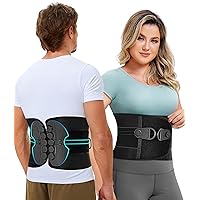 Wonderience Back Brace for Men and Women Lower Back Pain Relief Lumbar Back Support Belt for Heavy Lifting Sciatica and Work (Black, Medium)