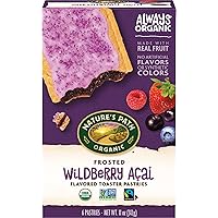 Organic Frosted Wildberry Acai Toaster Pastries, 11 Ounce (Pack of 12), Non-GMO, Made From Real Acai