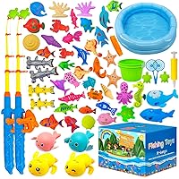 20 Colors Magic Water Elf Kit +60Pcs Magnetic Fishing Water Pool Game Set