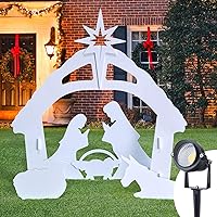 Nativity Scenes Outdoor - Large 3D Christmas Nativity Sets Decorations with Spotlights - 3.8Ft Holy Family Decor 45in for Yard Outside Home Patio Lawn Garden Party Gifts