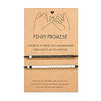 UNGENT THEM Pinky Promise Matching Bracelet for Couples Soulmate Man Distance Relationship Gifts for Women Men Him Her…