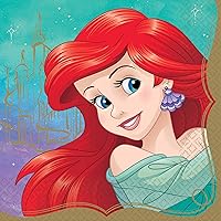 Disney Princess Ariel Luncheon Napkins, 6.5