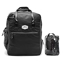 Large Packing Cube with Shoulder Straps | Foldable Travel Backpack Personal Item Size (Black, 30L)