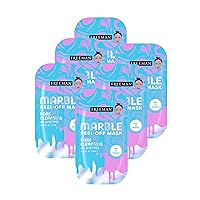 Dual Marble Peel-Off Facial Mask Bundle, French Pink Clay & Blue Tansy, Smooth Skin & Cleanse Pores, Create-Your-Own Face Mask, Fun Skin Care Treatment, For All Skin Types, 6 Count