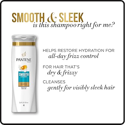 Pantene Argan Oil Shampoo 25.4 OZ and Conditioner 24 OZ for Dry Hair, Smooth and Sleek, Bundle Pack (Packaging May Vary)