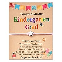 HGDEER Graduation Gifts for Kindergarten Preschool 5th, Adjustable Star Heart Bracelets