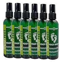 Fresh Body FB Fresh Feet Odor Fighting Spray with Essential Oils for Feet & Shoes, 4 Ounce Spray Bottle (6 Pack)