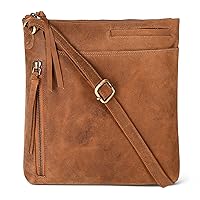Leather Crossbody Bags for Women - Trendy Ladies Sling Handbags - Medium Size Cross body Purses for Women - Gift for Her