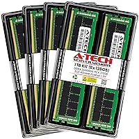 A-Tech 1TB Kit (8x128GB) DDR4 2666MHz PC4-21300 ECC RDIMM 3DS 8Rx4 Octal Rank 1.2V ECC Registered DIMM 288-Pin Server & Workstation RAM Memory Upgrade Modules (A-Tech Enterprise Series)