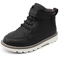 HOMEHOT Boys Fashion Boots High Top Sneakers Faux Leather (toddller/littile kids)