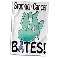 3dRose Stomach Cancer Bites Awareness Ribbon Cause Design - Towels (twl-116142-1)