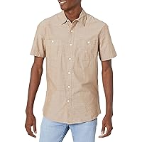 Amazon Essentials Men's Short-Sleeve Chambray Shirt