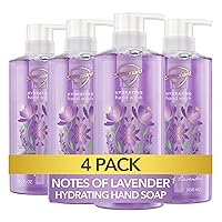Safeguard Hydrating Liquid Hand Soap, Lavender Scent, Made with Plant Based Cleansers, 15.5 oz (Pack of 4)