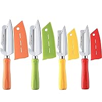 8PCS Paring Knife, LITTLE CHEF Versatile Paring Knives, German Stainless Steel Paring Knife Set, Innovation design 4 in 1 Kitchen knife