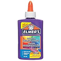 Elmer’s Colour PVA Glue | Purple | 147 ml | Washable and Kid Friendly | Great for Making Slime and Crafting | 1 Count