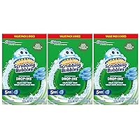 Toilet Tablets, Continuous Clean Toilet Drop Ins, Helps Keep Toilet Stain Free and Helps Prevent Limescale Buildup, 5 Count, Pack of 3 (15 Total Tablets)