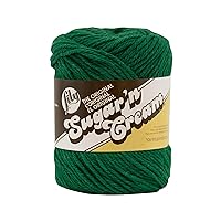 Lily Sugar 'N Cream The Original Solid Yarn, 2.5oz, Medium 4 Gauge, 100% Cotton - Dark Pine - Machine Wash & Dry