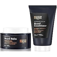 Scotch Porter Conditioning Beard Balm and Leave-In Beard Conditioner for Men | Formulated with Non-Toxic Ingredients, Free of Parabens, Sulfates & Silicones | Vegan | 3oz Balm, 4oz Leave-In