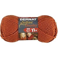 Bernat Softee Chunky Yarn, 3.5 Oz, Gauge 6 Super Bulky, Pumpkin