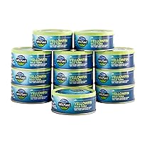 Wild Planet Wild Yellowfin Tuna, Tinned Fish, Canned Tuna, Sustainably Wild-Caught, Non-GMO, Kosher, Gluten Free, Keto and Paleo, 5 Ounce (Pack of 12)