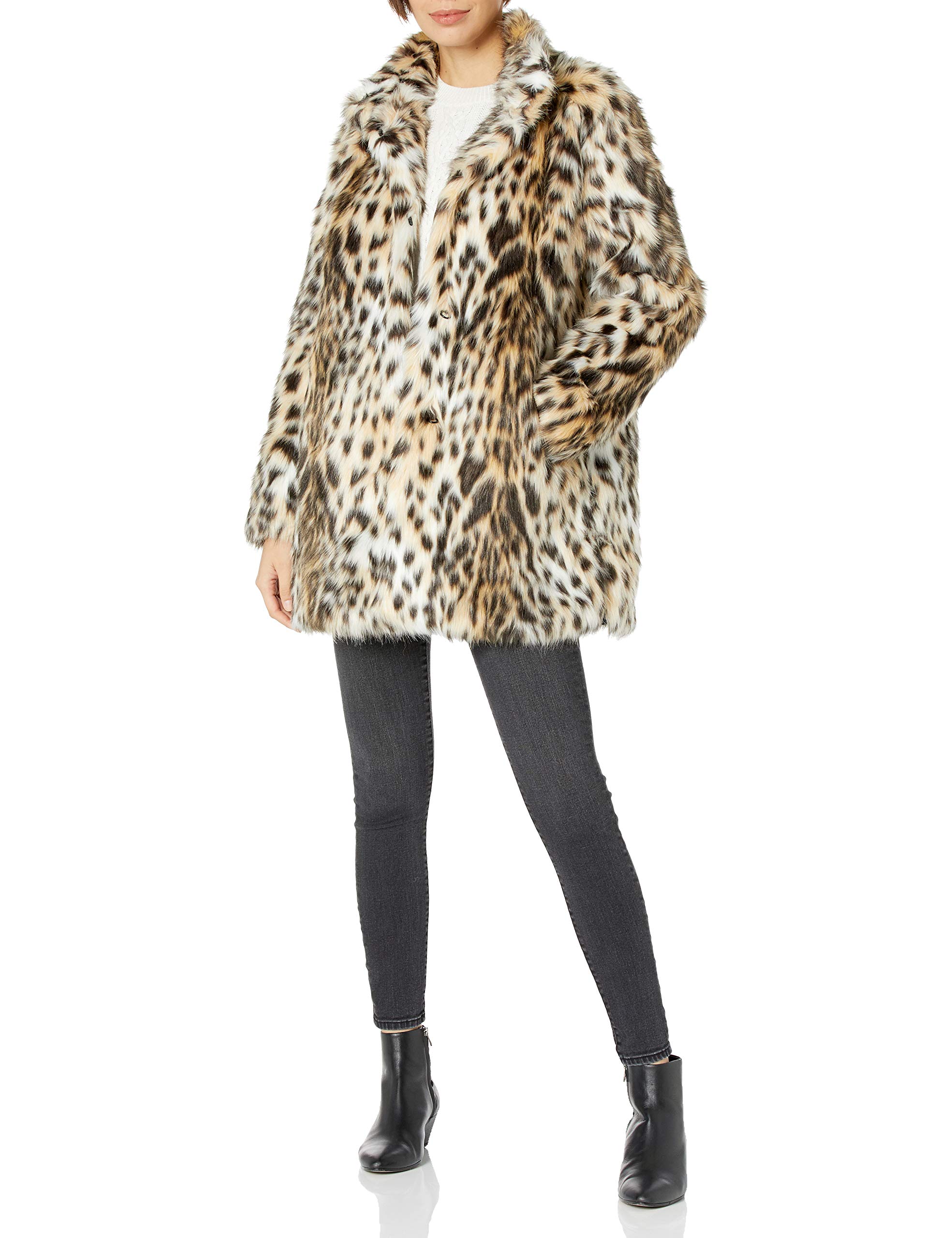 RACHEL Rachel Roy Women's Faux Fur Mid Length Coat