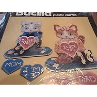 Mr & Mrs Kitty Kat Table Decor Plastic Canvas Kit #6049