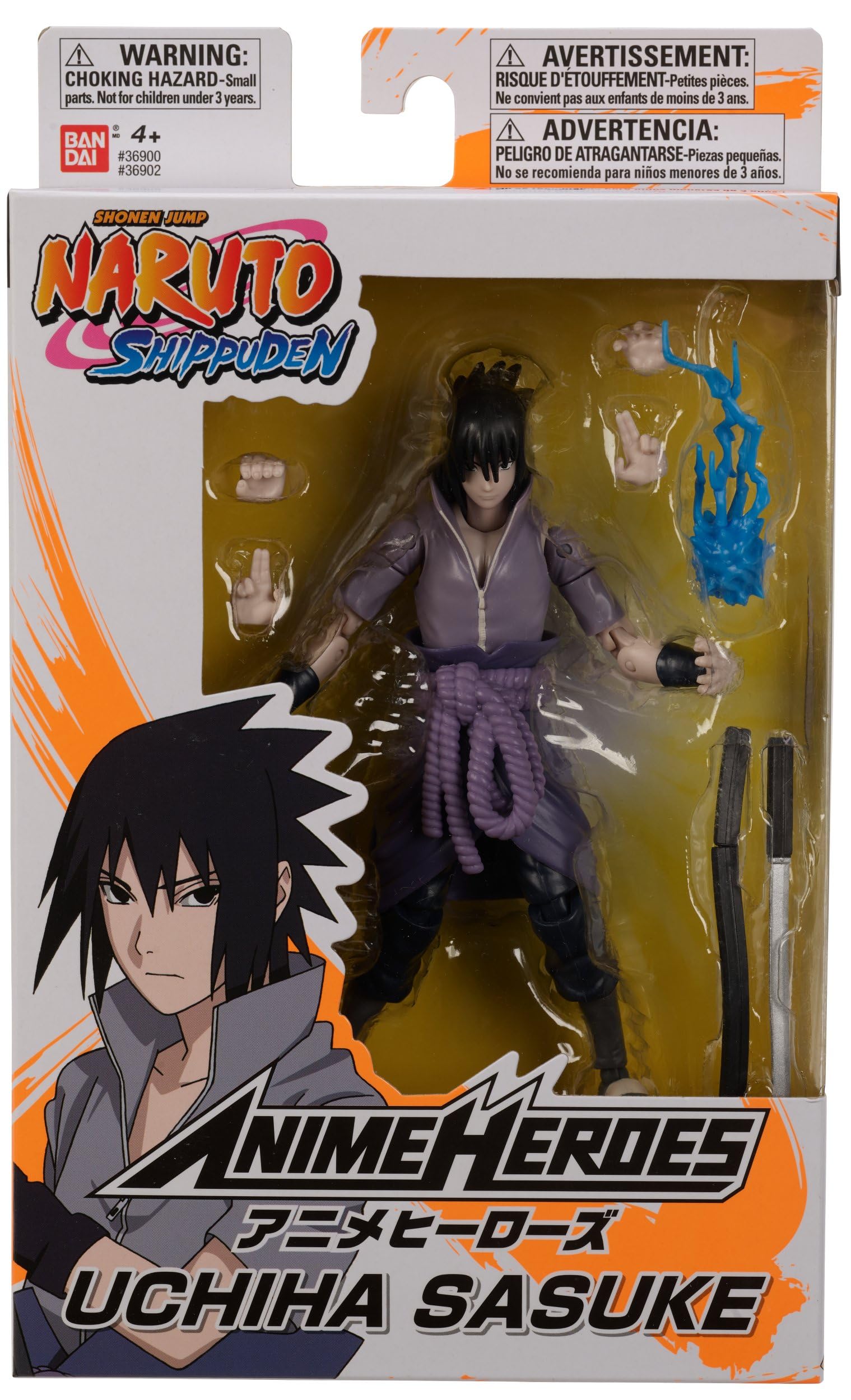 Anime Heroes 36902 Naruto Uchiha Sasuke-Action Figures, Gray, 15cm