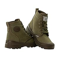 Men's Ranger Boots - High Top Hiking Shoes for Men - Water-Resistant Canvas Combat Boots with Orthotic Insoles - Tactical Shoes for Casual, Work, or Outdoor Wear